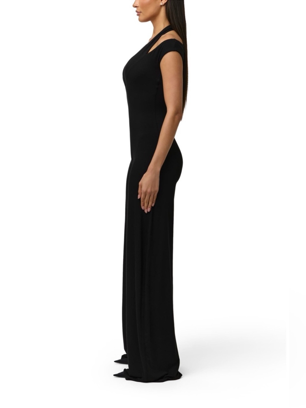 Naked Wardrobe Smooth Wide Leg Jumpsuit Black - Picture 4 of 7